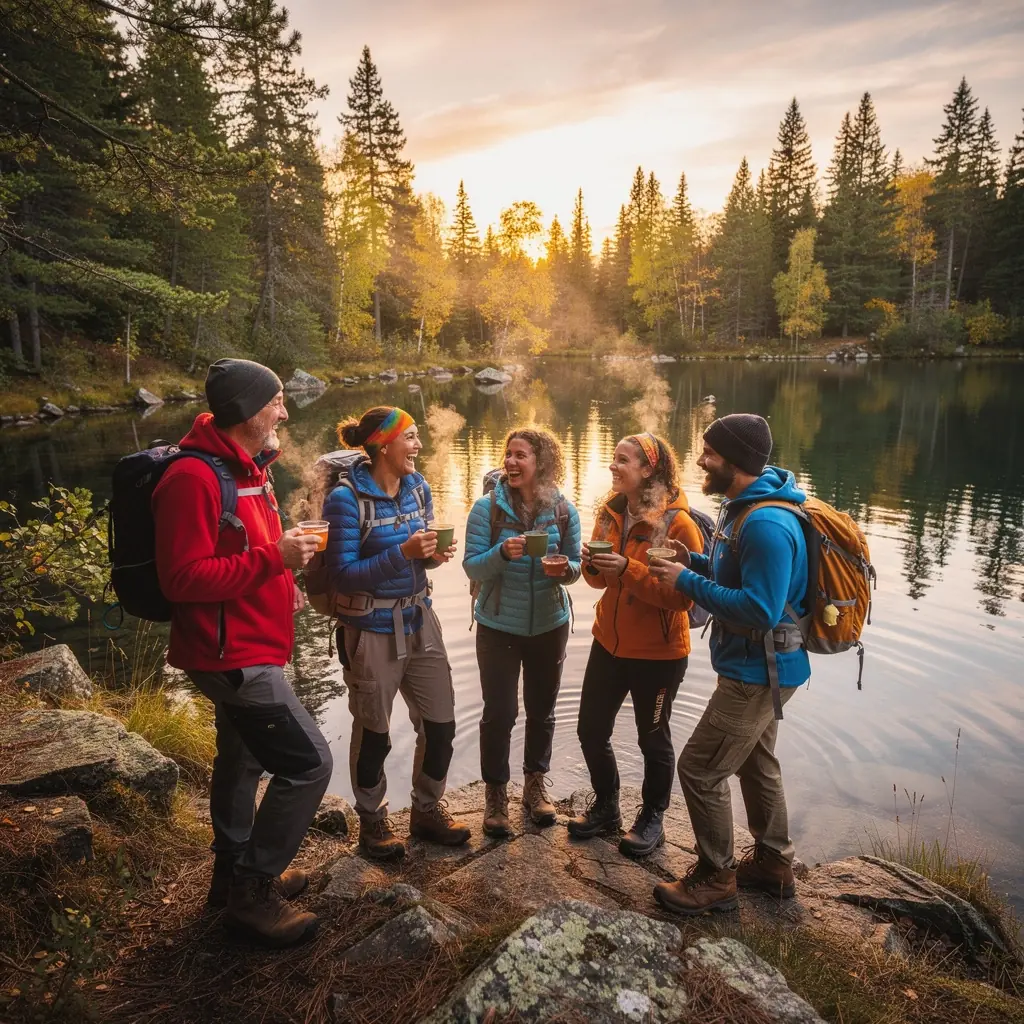 Een zonnige boswandeling door de Veluwe met wandelaarsters en een ranger.