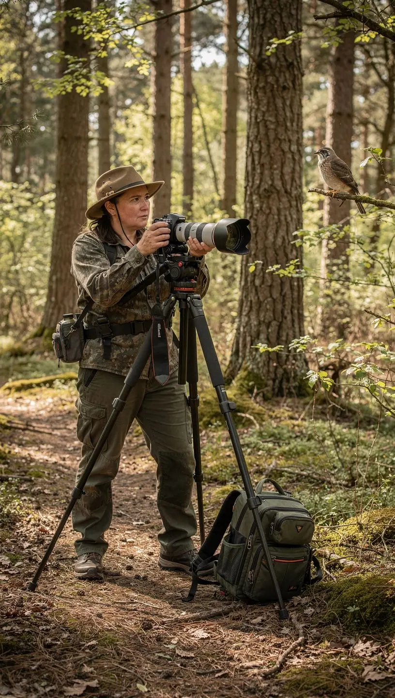 Een groep mensen verzameld rond een ranger die informatie geeft over de natuur.